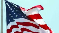USA flag wawing in the wind in HD 1080pv Stock Footage