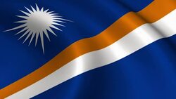 Marshall Islands Flag Loopable Stock Footage