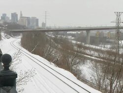 MS Bridge and downtown / Saint Paul, Minnesota, United States  Stock Footage