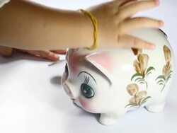 piggy bank Stock Footage