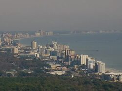 WS AERIAL View of city along myrtle beach / South Carolina, United States Stock Footage
