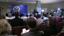 US envoy to UN briefs media in Sierra Leone on US efforts to fight Ebola News Clip