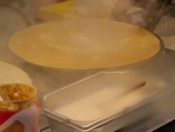 Crepe flipping Stock Footage