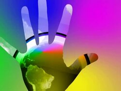 World in palm of hand Stock Footage