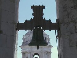 CU Bell of Cathedral / Cadiz, Andalusia, Spain  Stock Footage