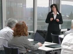 HD: Seniors Participating Computer Lessons Stock Footage