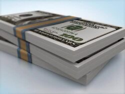 AMERICAN 100 DOLLAR BANK NOTES PACKS FALLING Stock Footage