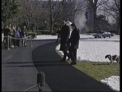 Bush on first anniversary + Laura donates dress to museum News Clip