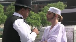 CLEAN: Nude protesters in Olympic protest News Clip