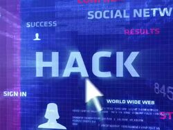 Hack Button In The Digital World Stock Footage