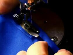 Old Sewing Machine in Action Stock Footage