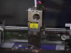 Three dimensional 3D printing machine in action Stock Footage