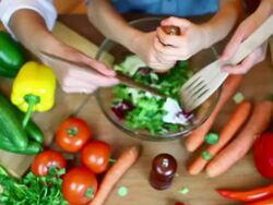 Vegetable in kitchen Stock Footage
