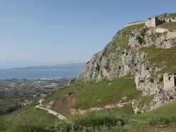 Castle, Accrocorinthos, Greece Stock Footage
