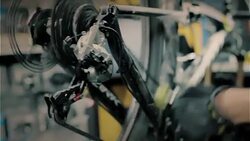 Man repairing bike Stock Footage