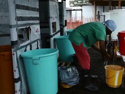 Ebola Case Management Facility ELWA 3 In Monrovia Stock Footage