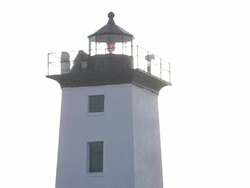 Red Lighthouse Beacon Stock Footage