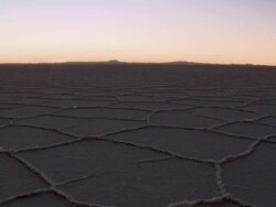 WS T/L View of salt desert at sunrise / Uyuni , Bolivia Stock Footage