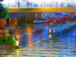 Evening city Stock Footage