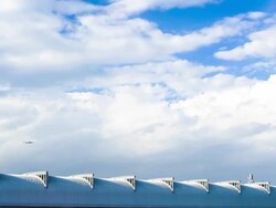 jet airplane flying overhead Stock Footage