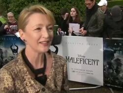 Lesley Manville Maleficent Premiere Red Carpet News Clip