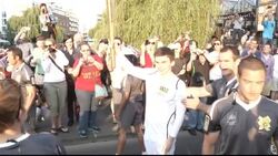 Olympic torch relay leaves Camden News Clip