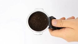 Top view: Tamping Coffee Powder Stock Footage