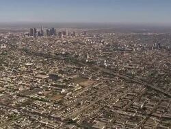 Aerial WS TS Downtown Los Angeles / California, United States.   Stock Footage