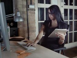 Late night with tablet device Stock Footage