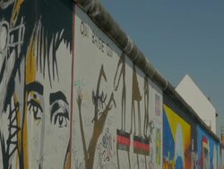 Berlin Wall, Grafitti, Murals, ZO Stock Footage