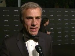 INTERIVEW - Christoph Waltz at 2014 LACMA Art+Film Gala Honoring Barbara Kruger And Quentin Tarantino Presented By Gucci Stock Footage