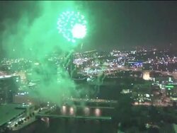 4th Of July Fireworks In Downtown Grand Rapids Stock Footage
