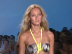Models walk the runway during the Diesel Swimwear 2012 fashion show Stock Footage