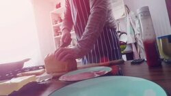 Preaparing and Roasting Bacon Sandwich Stock Footage