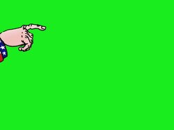 American sleeved white hand points to three places Stock Footage