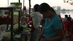 Street food being prepared in Yangon News Clip