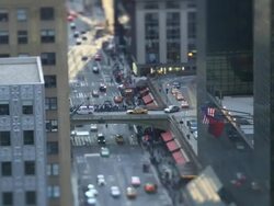 New York City Streets (tilt-shift time lapse) Stock Footage