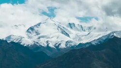 Timelapse Snow mountain range:4K Stock Footage