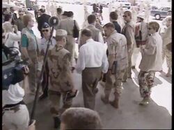 SAUDI ARABIA: WILLIAM PERRY VISITS US MILITARY BASE News Clip