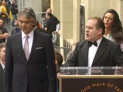 Andrea Bocelli Honored With A Star On The Hollywood Walk Of Fame Stock Footage