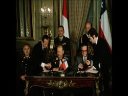 SYND 5 9 71 ALLENDE AND ALVARADO SIGN PACT News Clip