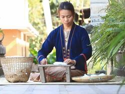 The process of weaving Stock Footage