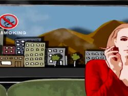 She smokes like a train Stock Footage