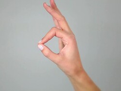 CU Hand gestures / Saarburg, Rhineland Palatinate, Germany Stock Footage