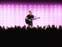 Guitarist on a concert stage Stock Footage