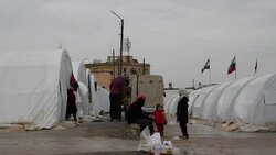 Bab Al-Salam Syrian Refugee Camp Stock Footage