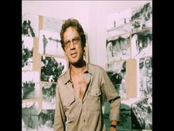 SYND 14 7 77 GRIMALDI PRESS CONFERENCE, ISRAELI PILOTS BOMB ERITREAN VILLAGES News Clip