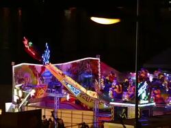 MS Shot of Amusement ride at funfair / Cologne, Germany Stock Footage