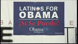 'Latinos for Obama' election poster News Clip