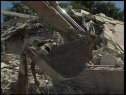 WRAP Aid distribution problems ADDS people fleeing, damage, aerials News Clip